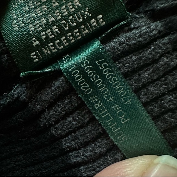 Ralph Lauren Women's Wide Striped Turtleneck Sweater - Black and Gray, Medium - Picture 7 of 10